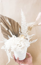 Load image into Gallery viewer, Simple elegant little dried floral arrangement in a pot.