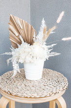 Load image into Gallery viewer, Simple elegant little dried floral arrangement in a pot.