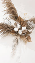 Load image into Gallery viewer, Dry palms and pampas wall floral feature instillation- lakes