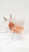 Load image into Gallery viewer, Delicate fun peach dried floral potted arrangement- peachy precious.