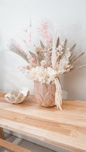 Load image into Gallery viewer, Soft pink and white everlasting dried flower potted arrangement- Sweet sounds.