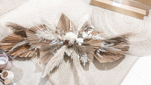 Load image into Gallery viewer, Bold wall arbour floral piece/ 1.7M (Natural palm and pampas arbour).
