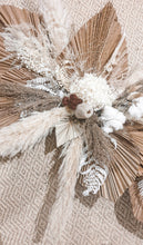Load image into Gallery viewer, Bold wall arbour floral piece/ 1.7M (Natural palm and pampas arbour).