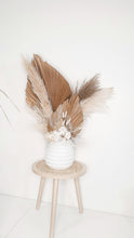 Load image into Gallery viewer, Oversized natural and white dried floral potted arrangement.- Moments