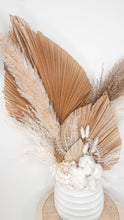 Load image into Gallery viewer, Oversized natural and white dried floral potted arrangement.- Moments
