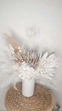Load image into Gallery viewer, Double sided white dried floral arrangement in the vase- Cliffs