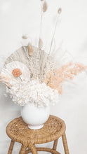 Load image into Gallery viewer, Beautiful peachy warm coloured dried floral arrangement- forever.