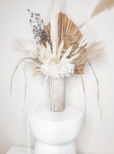 Load image into Gallery viewer, statement dried floral and palm moody arrangement- ground