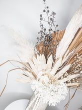 Load image into Gallery viewer, statement dried floral and palm moody arrangement- ground