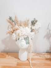 Load image into Gallery viewer, Pretty dried flowers in a face vase- Lady.