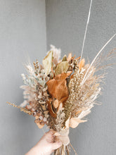 Load image into Gallery viewer, Deep rust and orange dried floral bouquet- Vinny
