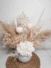 Load image into Gallery viewer, White and cream double sided florals in a pot- Double sided coastal