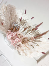 Load image into Gallery viewer, Wide set potted dried floral arrangement.