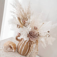 Load image into Gallery viewer, Potted earthy coloured dried floral arrangement- valley