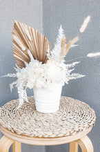 Load image into Gallery viewer, Simple elegant little dried floral arrangement in a pot.
