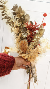 Native and warm toned dried floral bunch- passion