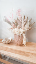 Load image into Gallery viewer, Soft pink and white everlasting dried flower potted arrangement- Sweet sounds.

