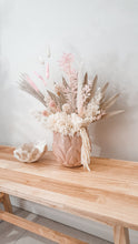 Load image into Gallery viewer, Soft pink and white everlasting dried flower potted arrangement- Sweet sounds.

