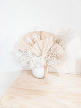 Load image into Gallery viewer, Statement arch dried flower potted arrangement- waves pot.

