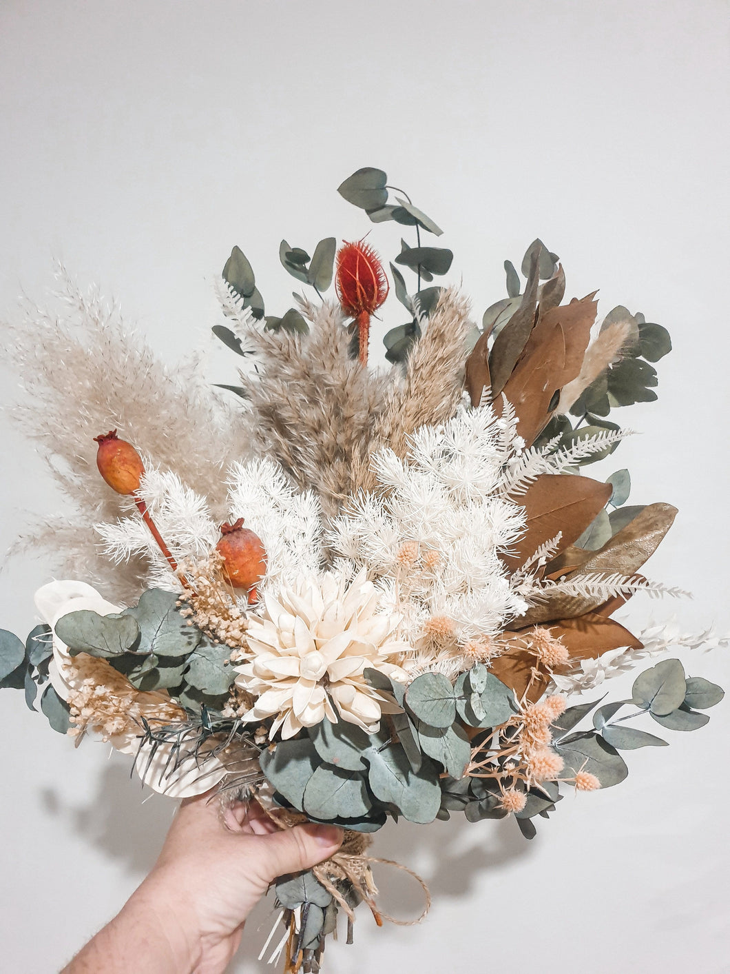 Bridal clay and terracotta bouquet- Dusty bunch