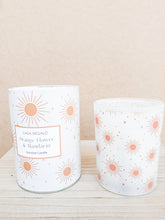Load image into Gallery viewer, Universe scented candle orange flower and mandarin.
