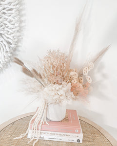 Full pampas and dried floral arrangement- Girly luxe
