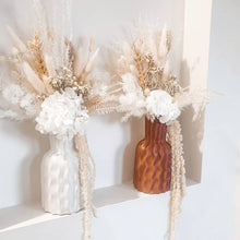 Load image into Gallery viewer, Tassels small-mid potted dried floral arrangement- vanilla
