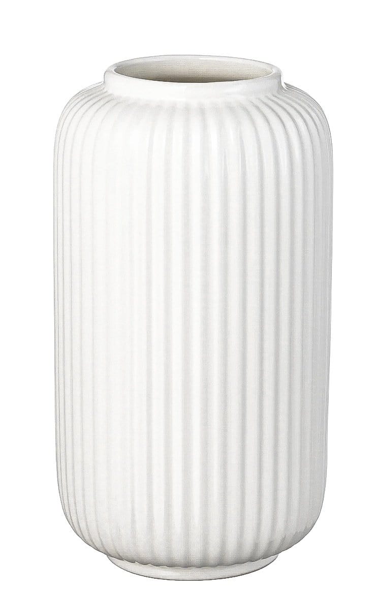 White textured vase- 22cm