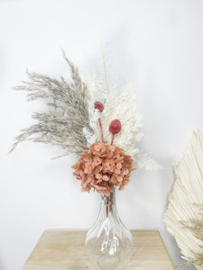 Dasher - little dried flower bunch with rust tones, flower girl or bedside bunch.