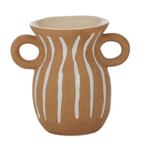 Terracotta vase= Lucia ceramic vase 16X15CM