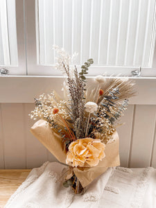 Sunset series peachy native dried floral bunch- Evelight.