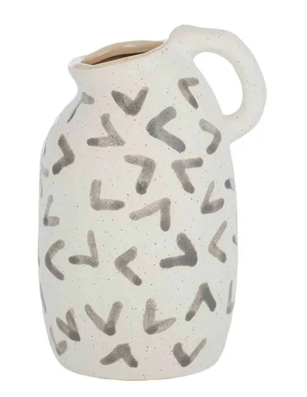 Morce ceramic vase 12X17.5CM white/grey